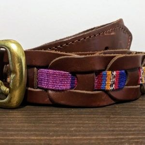 Genune leather colorful bohemian belt